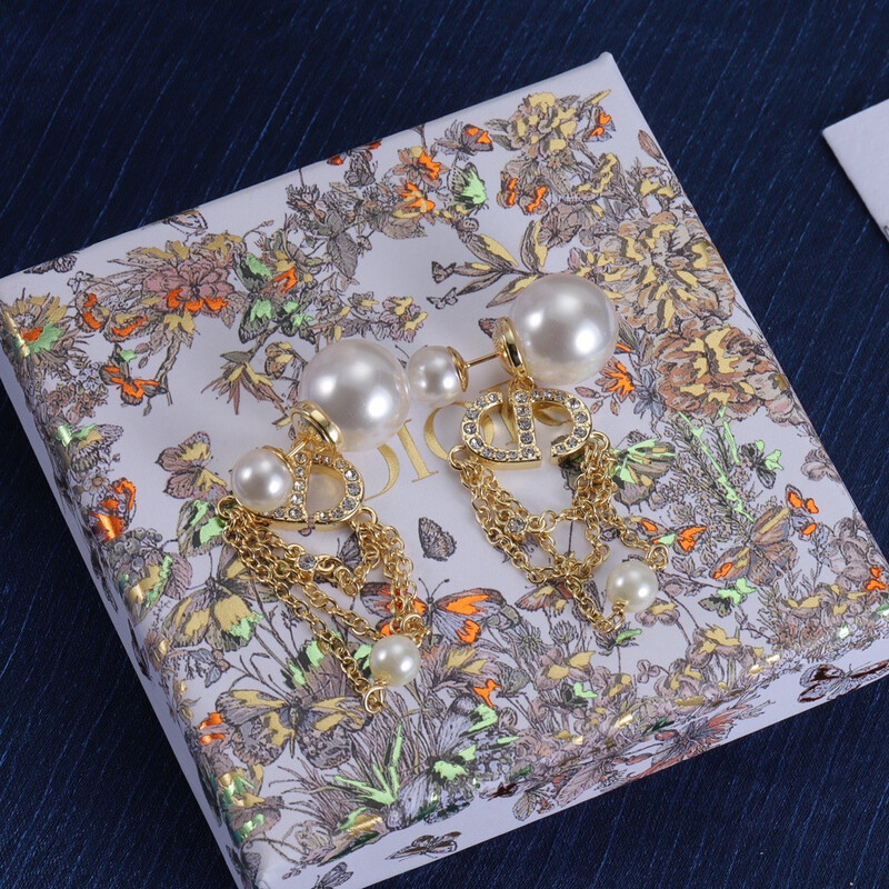 High Quality Tribales Golden Chain Drop Earrings