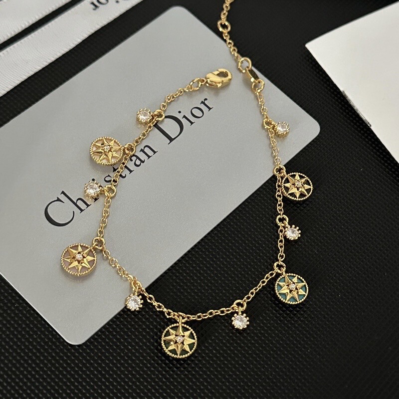 High Quality 18CT Gold Plated Rose des Vents Bracelet With Real Mother Of Pearl Shell