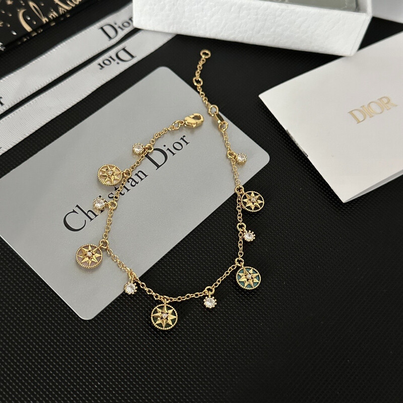 High Quality 18CT Gold Plated Rose des Vents Bracelet With Real Mother Of Pearl Shell