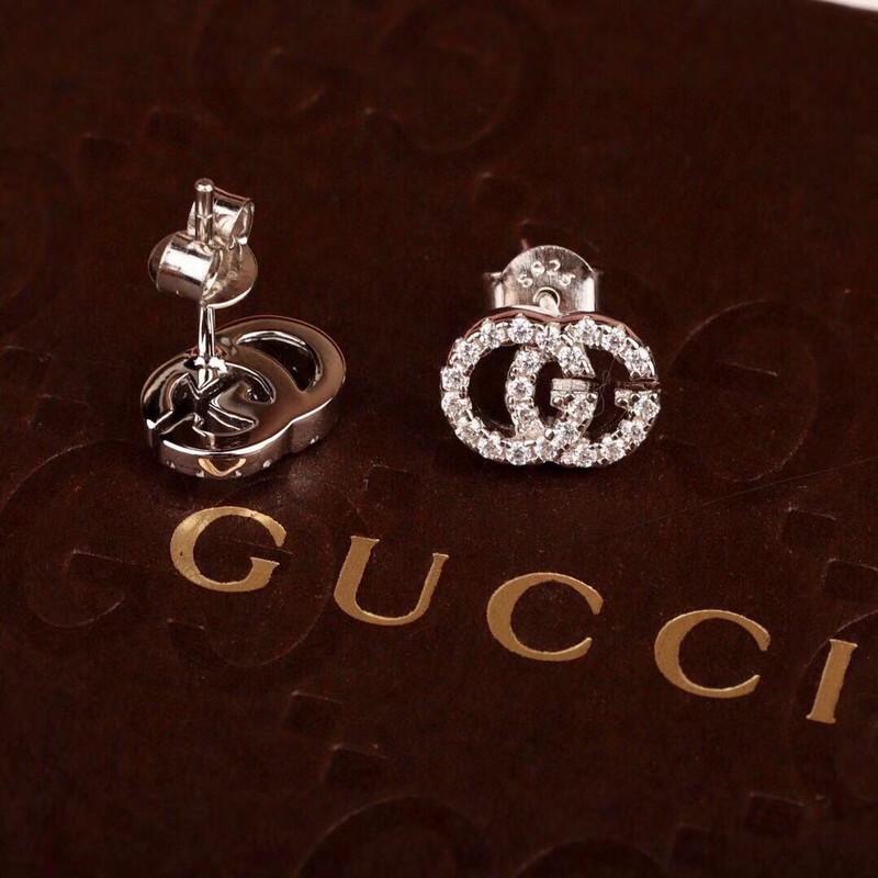 Mini Classic G Running Diamond Stud Earrings