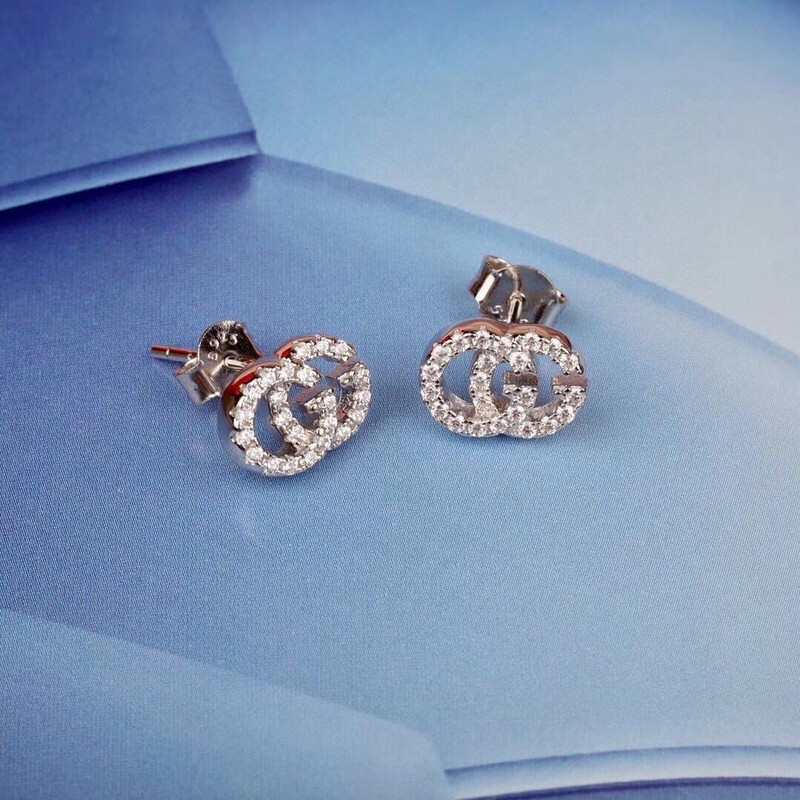 Mini Classic G Running Diamond Stud Earrings