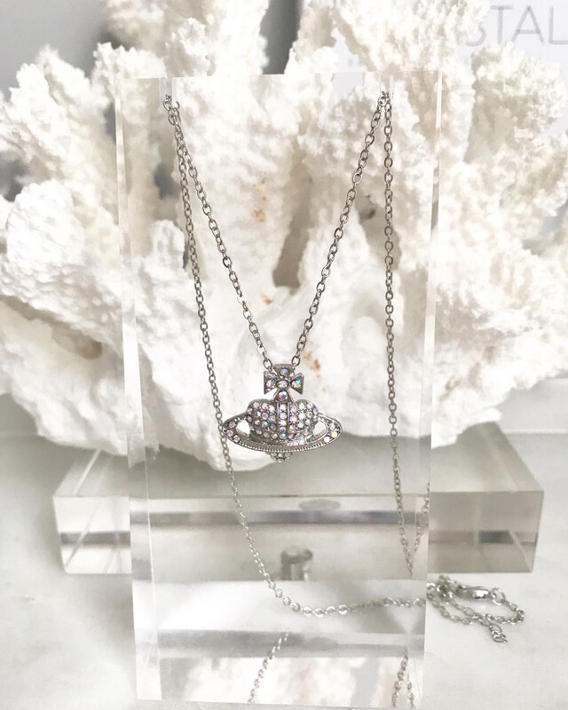 Viv Westwood Pendant Necklaces in Silver Or Gold Diamanté