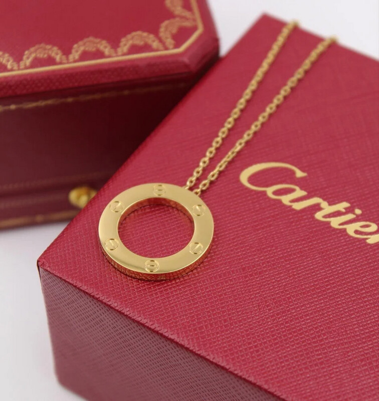 AAA+ High Quality 18Ct Gold Titanium Love Necklace