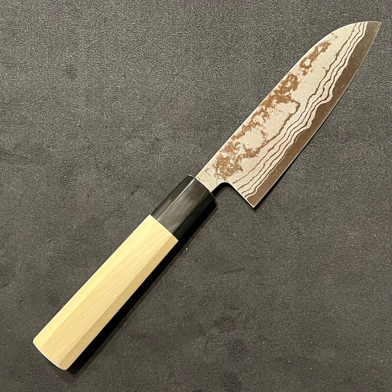 Hitohira GR Blue #2 Damascus Santoku 135mm