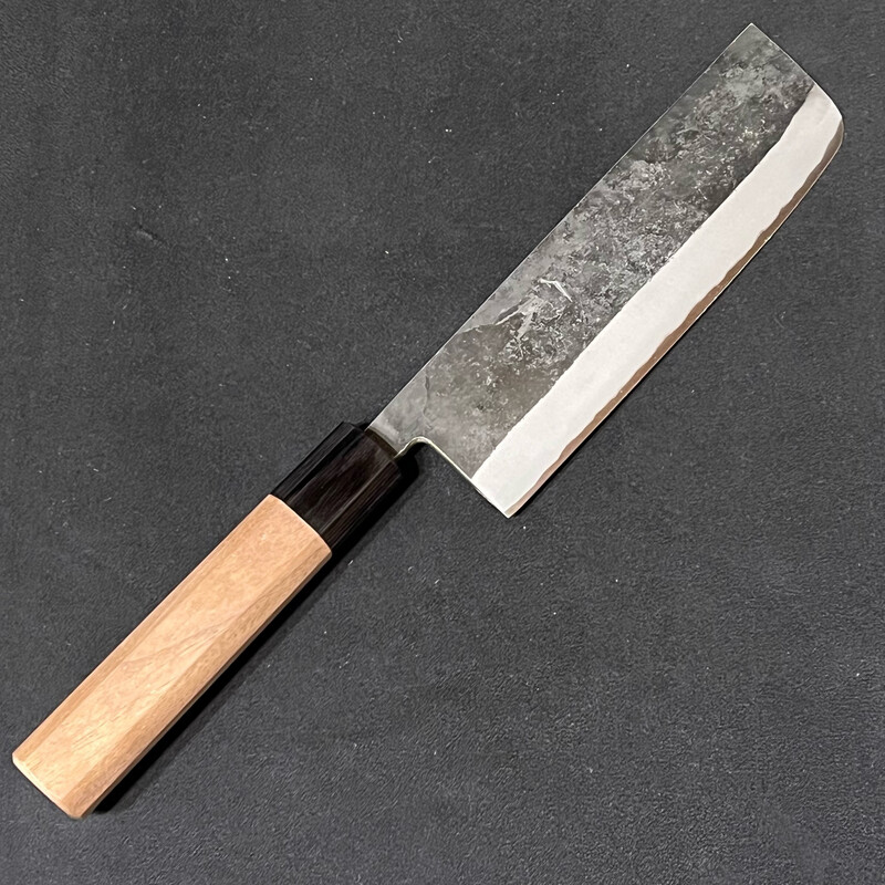 Hitohira Harima Forged Aogami Super / Blue Super Stainless Clad Nakiri 165mm