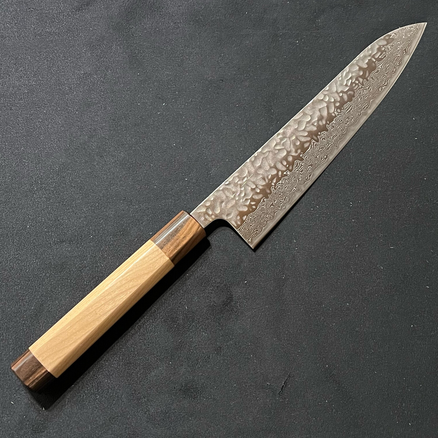 Hitohira Futana Stainless Steel Tsuchime Damascus Gyuto 210mm