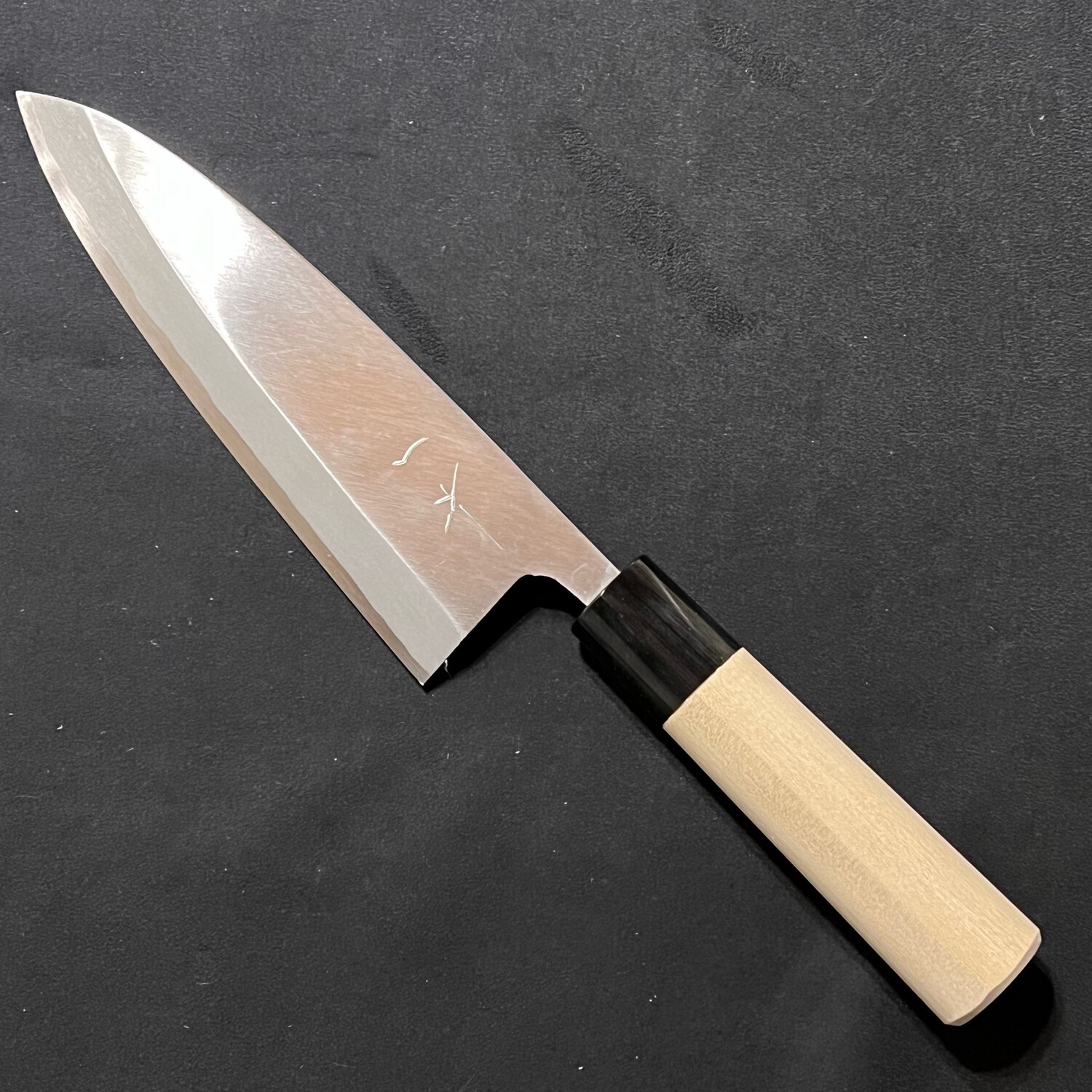 Hitohira Gorobei White #3 Left-Handed Deba 180mm Ho Wood Handle (D-Shape)