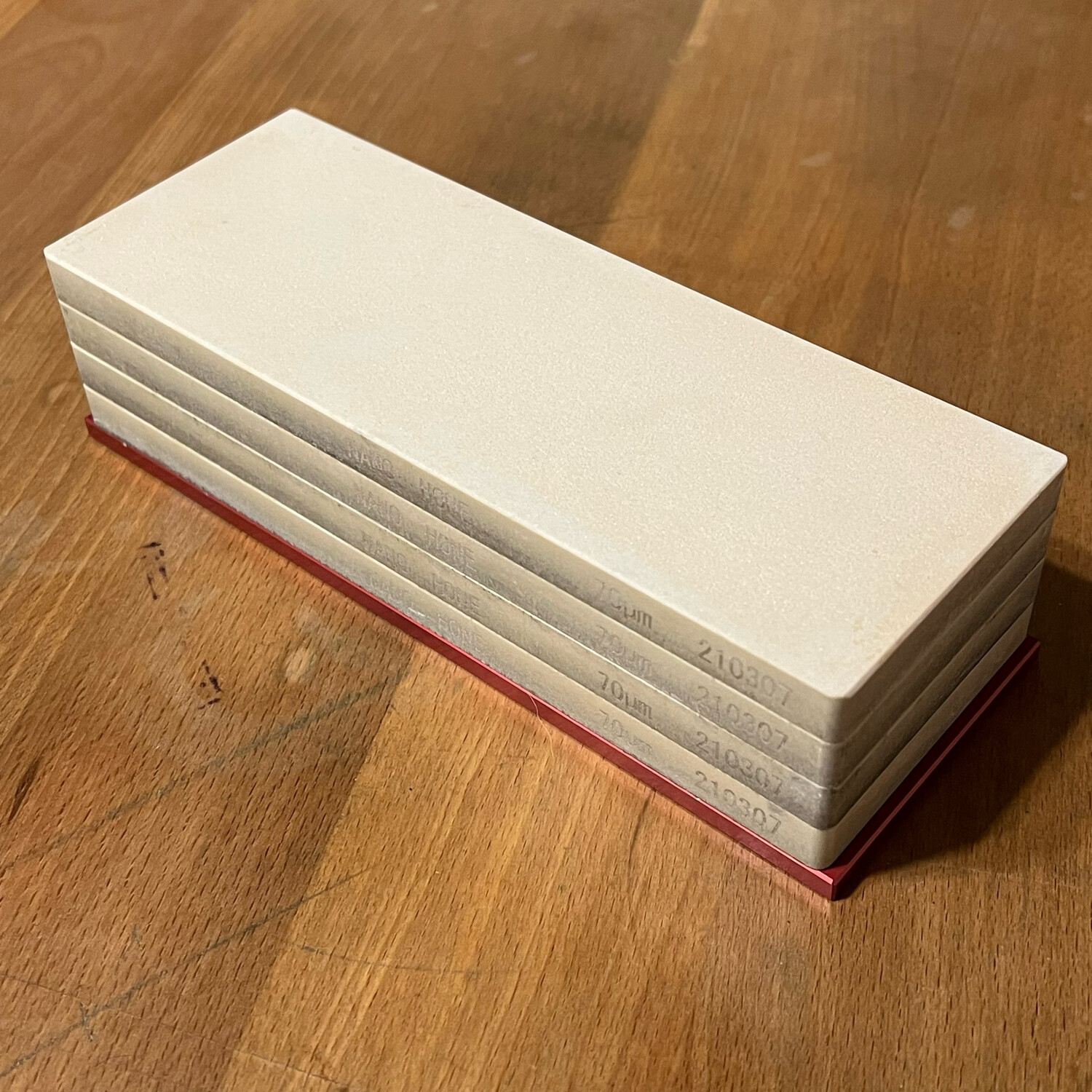 Nano Hone Four Stack #200 / 70 Micron Whetstone With Backing Plate