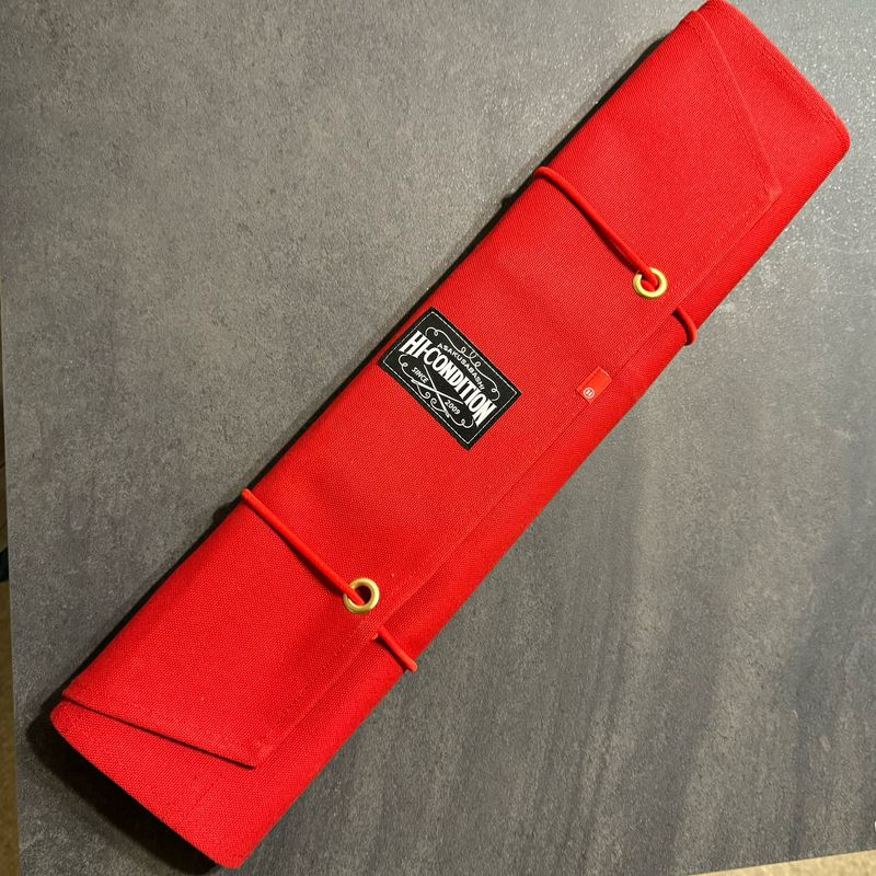 HI-CONDITION Hanpu Canvas 9 Pocket Knife Roll - Red
