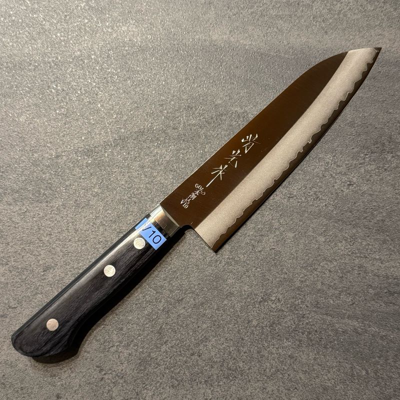Morihei Kiyomitsu V10 Santoku 165mm Pakka handle