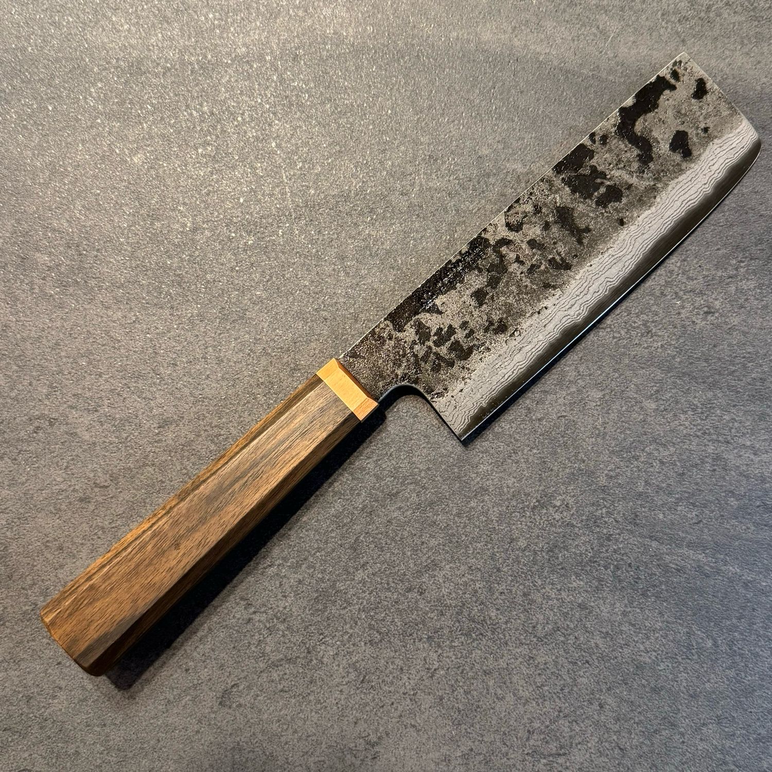 Blenheim Forge Classic Nakiri 150mm with Walnut handle