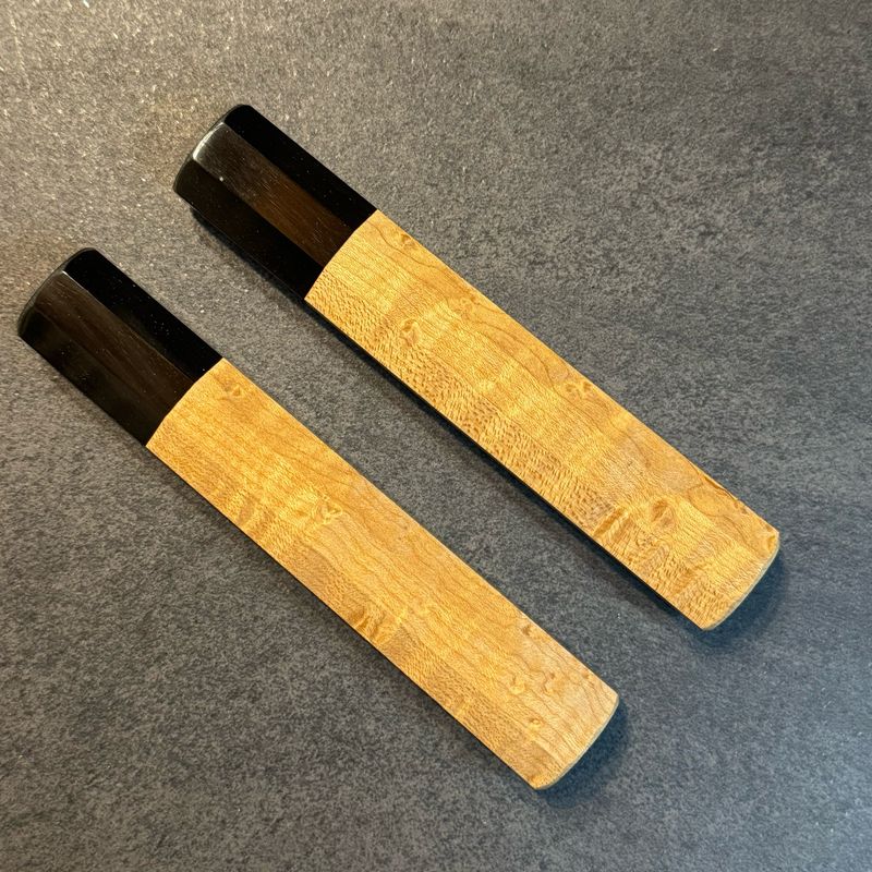 Taihei Custom Bird's Eye Maple Octagonal Handle Gyuto / Yanagiba