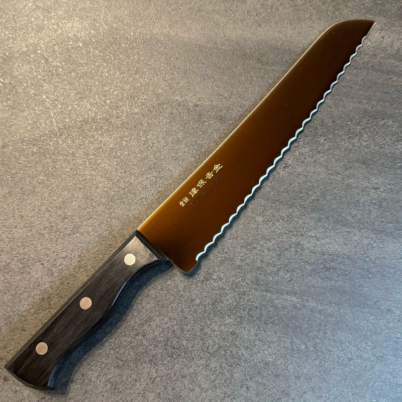 Tsubo Yoshikane Stainless Cheese Knife 180mm Pakka handle