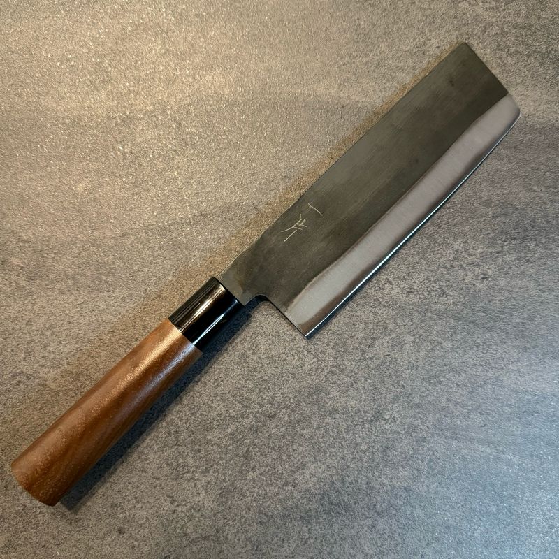 Hitohira Hizen Kurouchi White #2 Nakiri 165mm Walnut handle