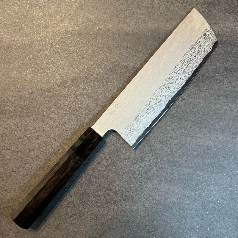 Nigara VG XEOS Nakiri 180mm Ebony Handle