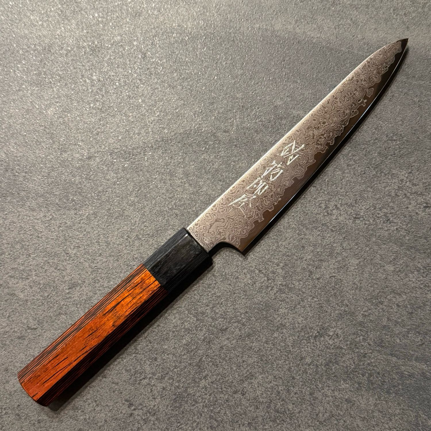 Hitohira Imojiya TH Damascus Petty 150mm Pakka Handle (Red)