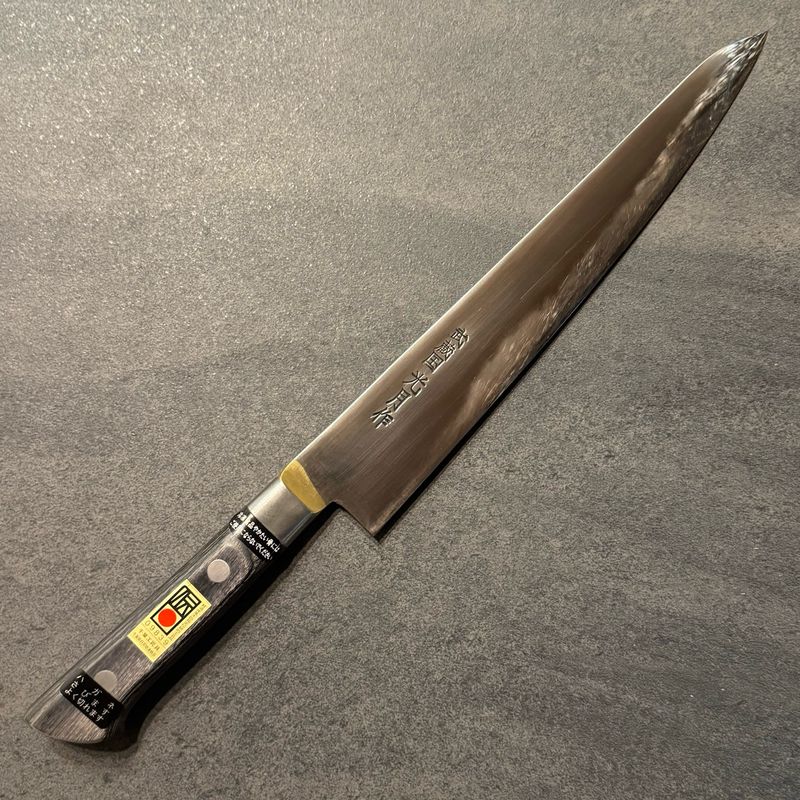Kogetsu Carbon Sujihiki 240mm Pakka Handle