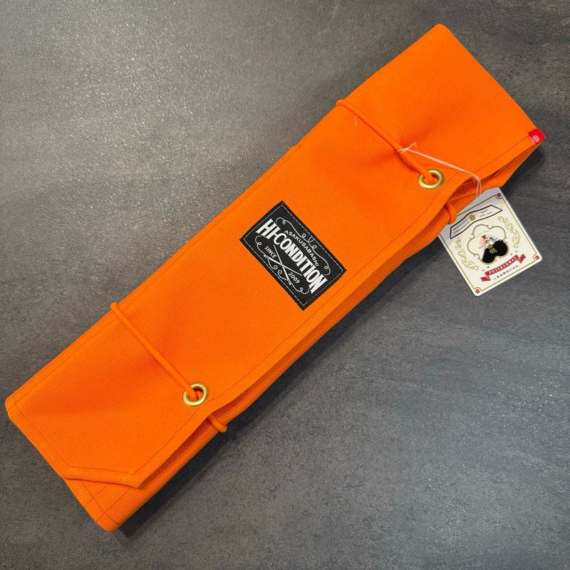 HI-CONDITION Hanpu 6-knife Canvas Knife Roll - Orange