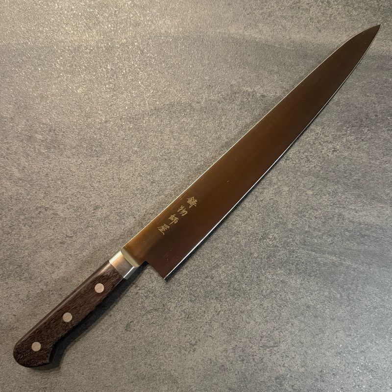 Hitohira Imojiya OKD VG-1 Sujihiki 270mm Tagayasan handle