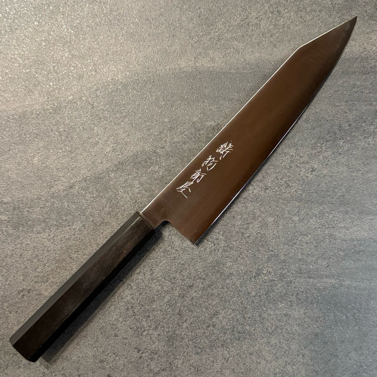 Hitohira Imojiya TH Blue Super Kiritsuke Gyuto 210mm - Ebony handle