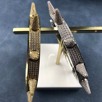 Iced Spiked Bracelet 18K gold