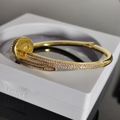 ICED NAIL BRACLET 18K &amp; WHITE GOLD