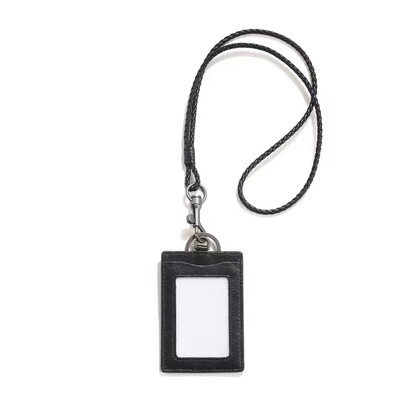 ​BaggLady Genuine Leather Badge ID Key Chain