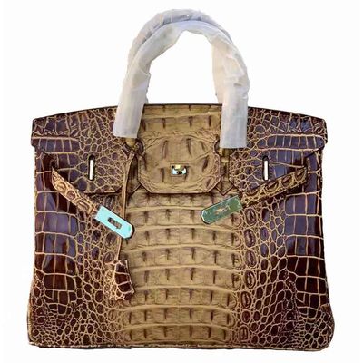 BaggLady Crocodile Embossed Genuine Leather Tote Bag