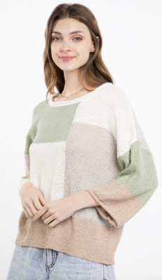 Seagreen Colorblock Knit