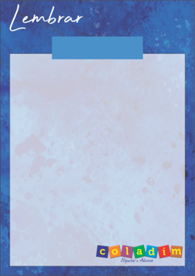 Planejador de geladeira azul