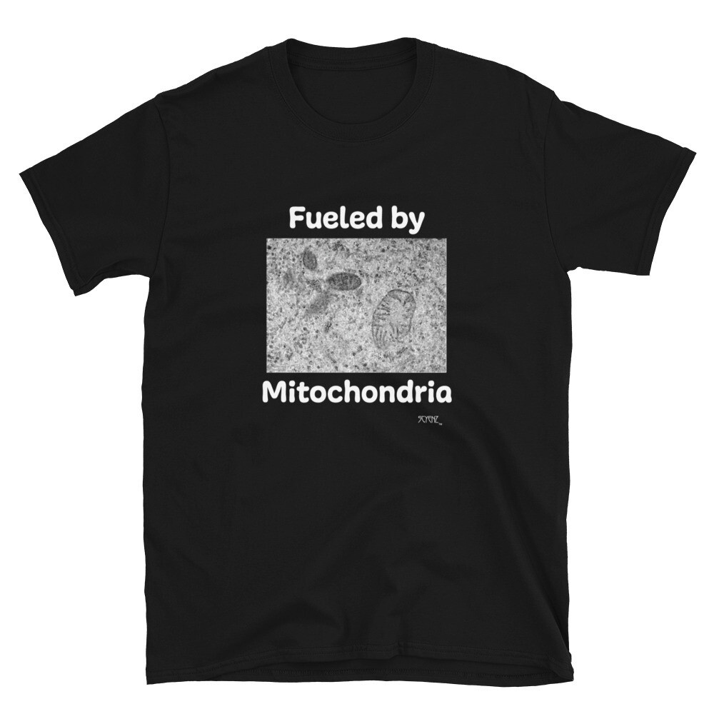 Mitochondria_1 SCYENZ Short-Sleeve Unisex T-Shirt - Science and Math Collection, Color: Black, Size: S