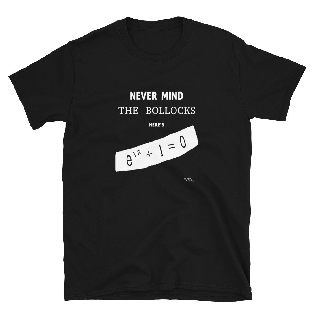 Never_Mind SCYENZ Short-Sleeve Unisex T-Shirt - Science and Math Collection - Euler&#39;s Identity