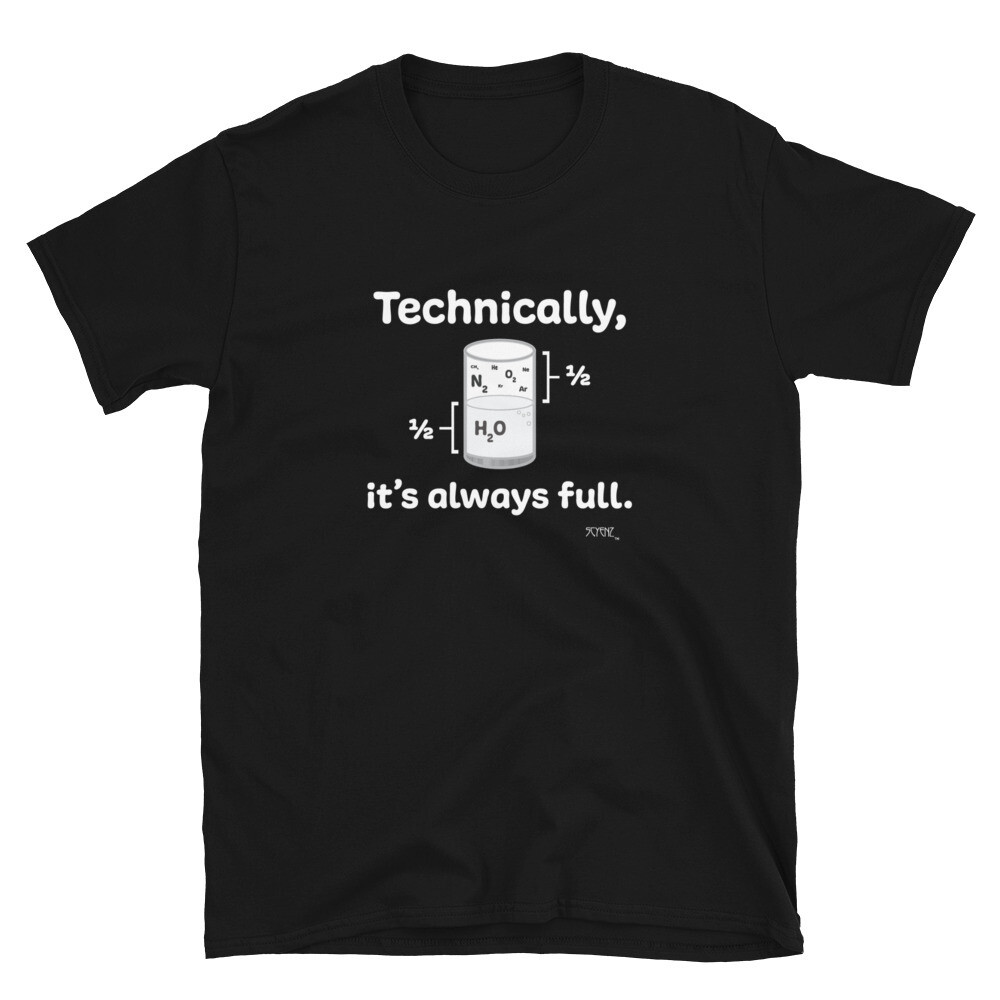 Technically_Full SCYENZ Short-Sleeve Unisex T-Shirt - Science and Math Collection, Color: Black, Size: S