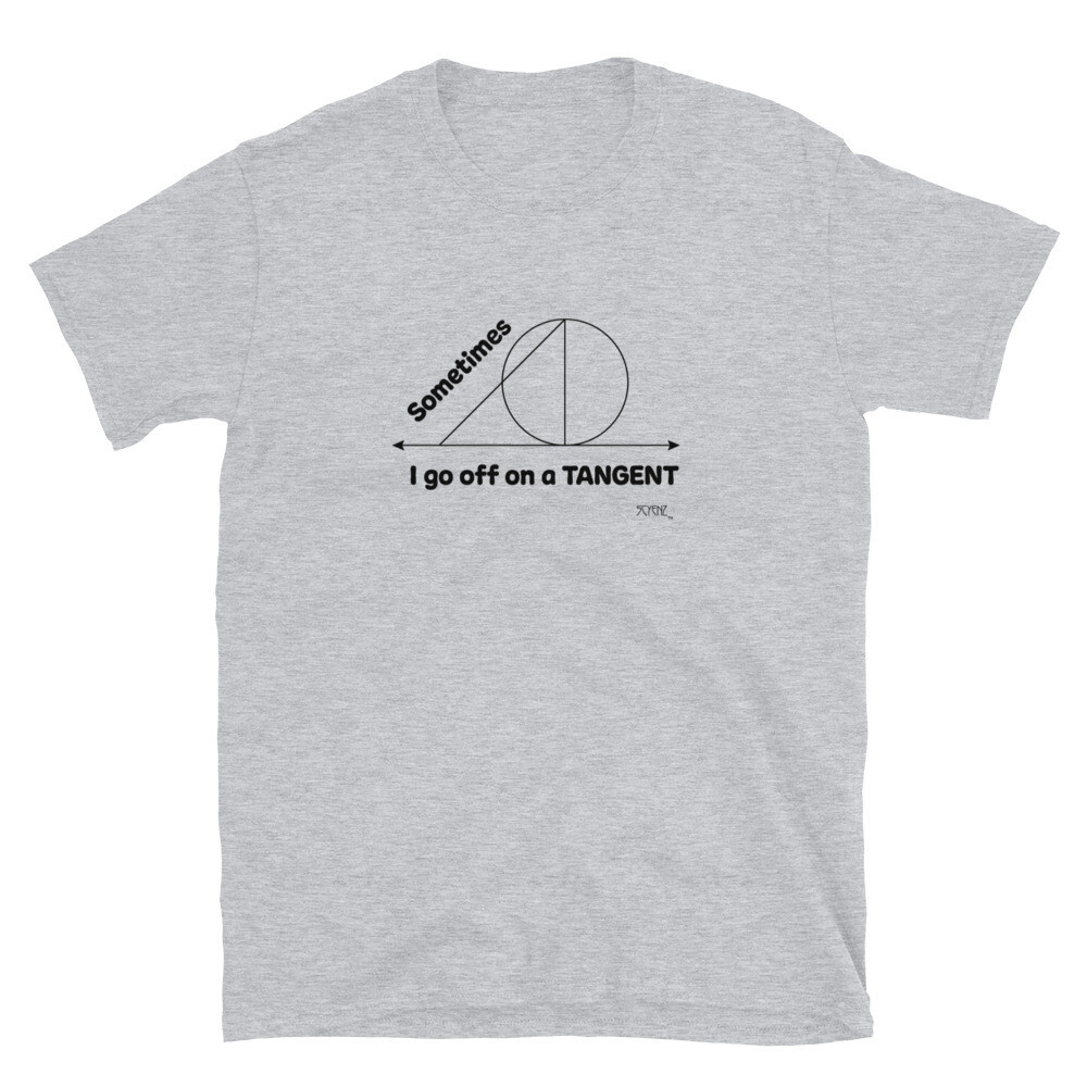 Tangent SCYENZ Short-Sleeve Unisex T-Shirt - Science and Math Collection, Color: Sport Grey, Size: S