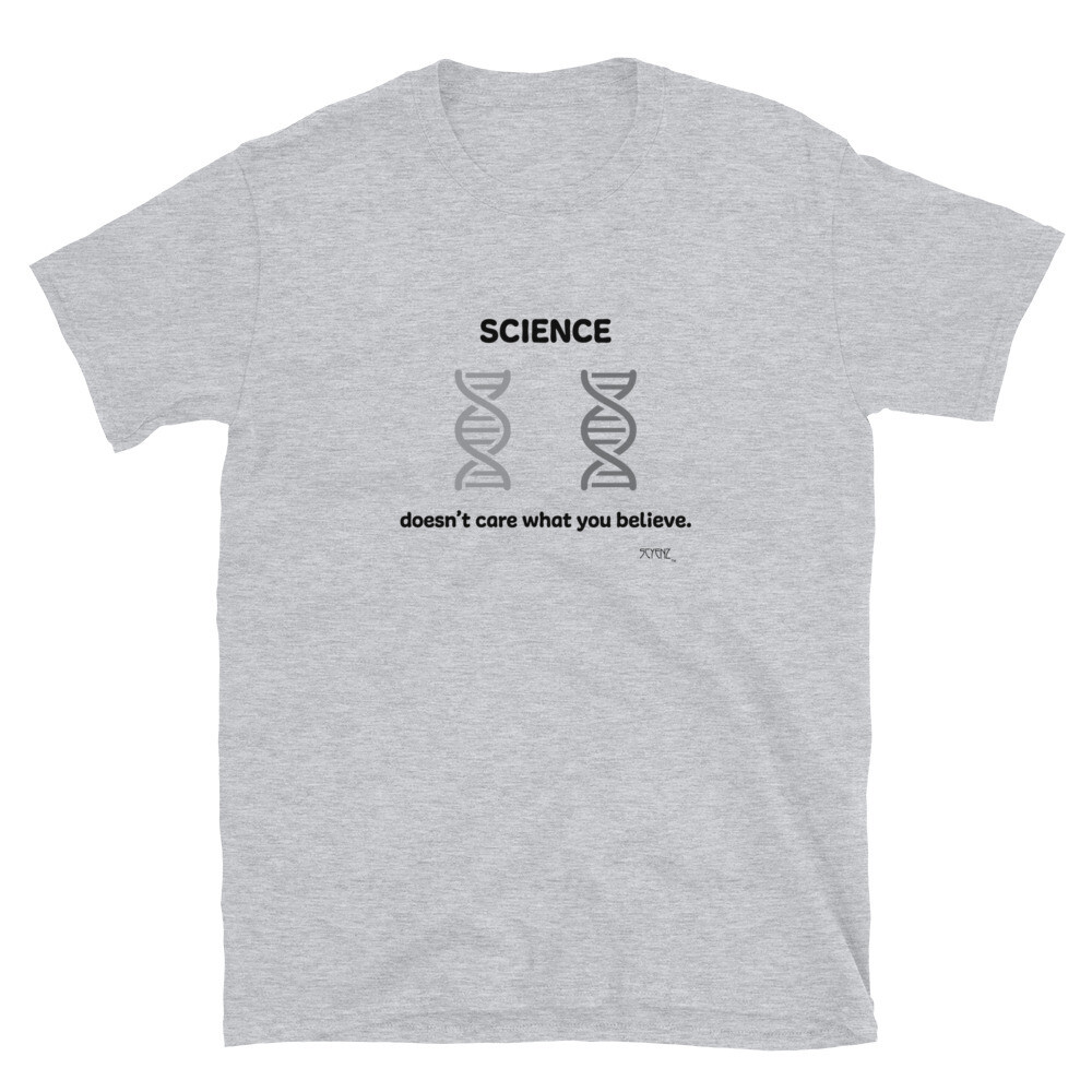 What_You_Believe_DNA_2 SCYENZ Short-Sleeve Unisex T-Shirt - Science and Math Collection, Color: Sport Grey, Size: S