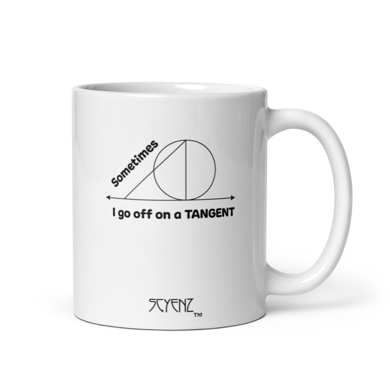 Tangent SCYENZ White glossy mug - Science and Math Collection, Size: 11oz