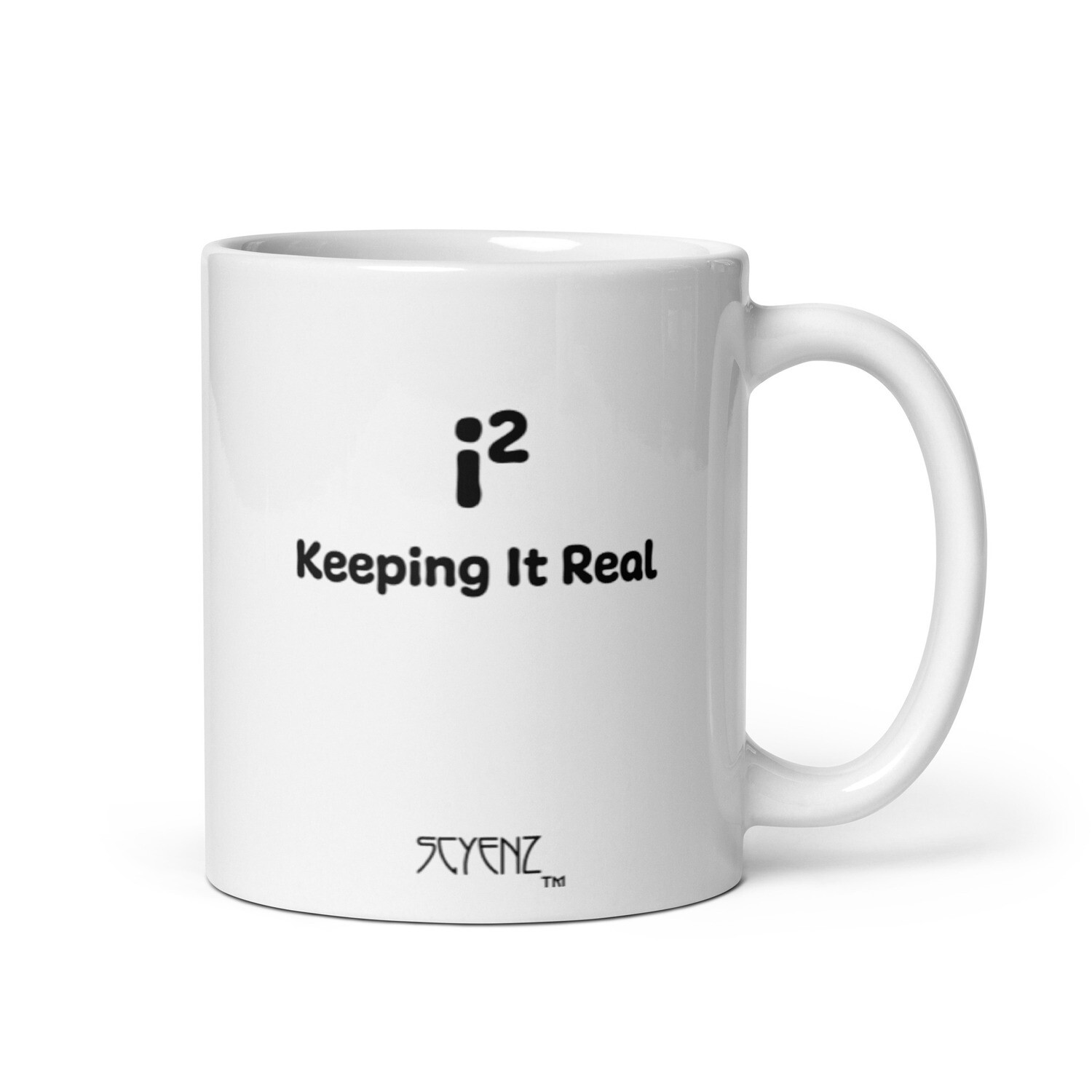 Keeping_It_Real SCYENZ White glossy mug - Science and Math Collection, Size: 11oz