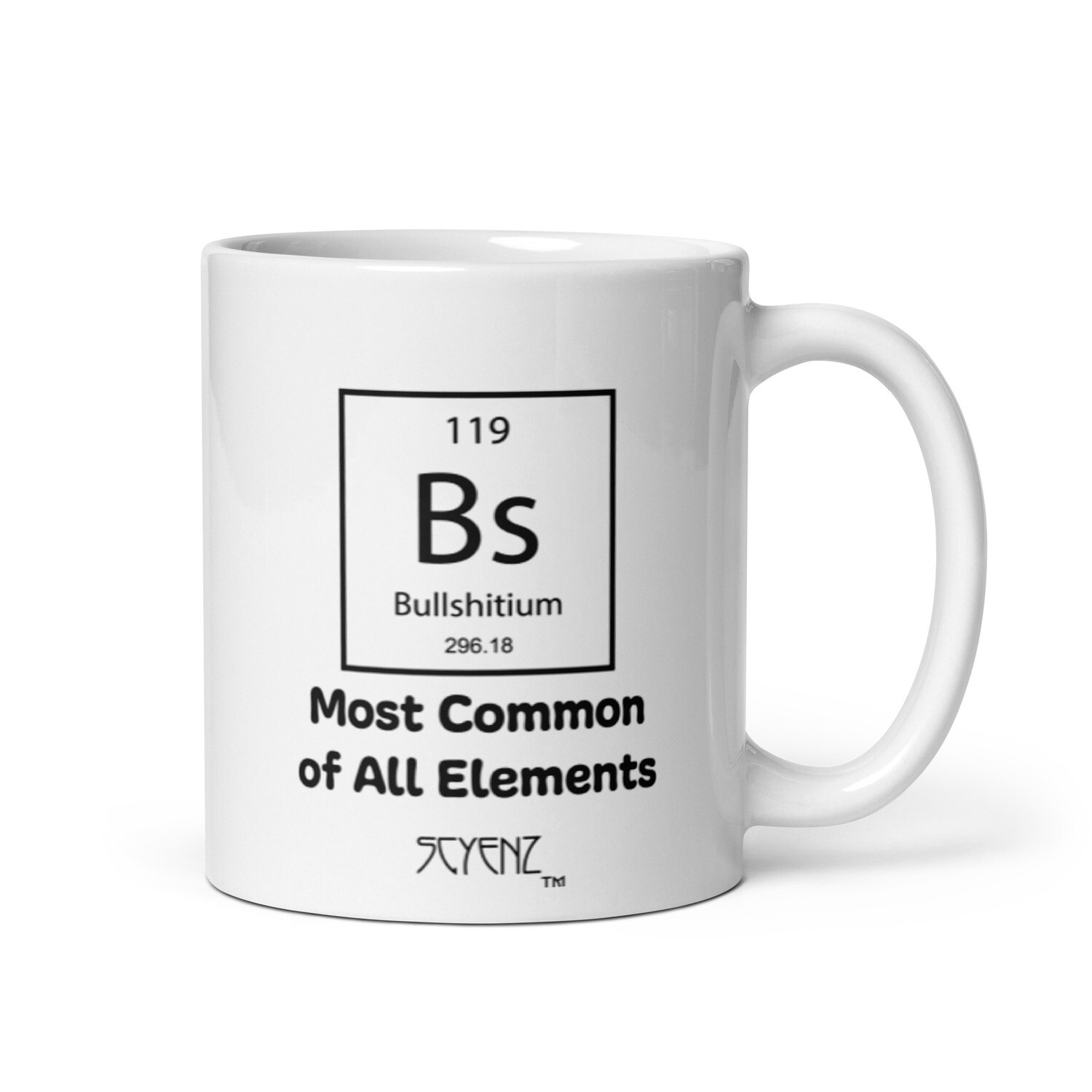 Bullshitium SCYENZ White glossy mug - Science and Math Collection