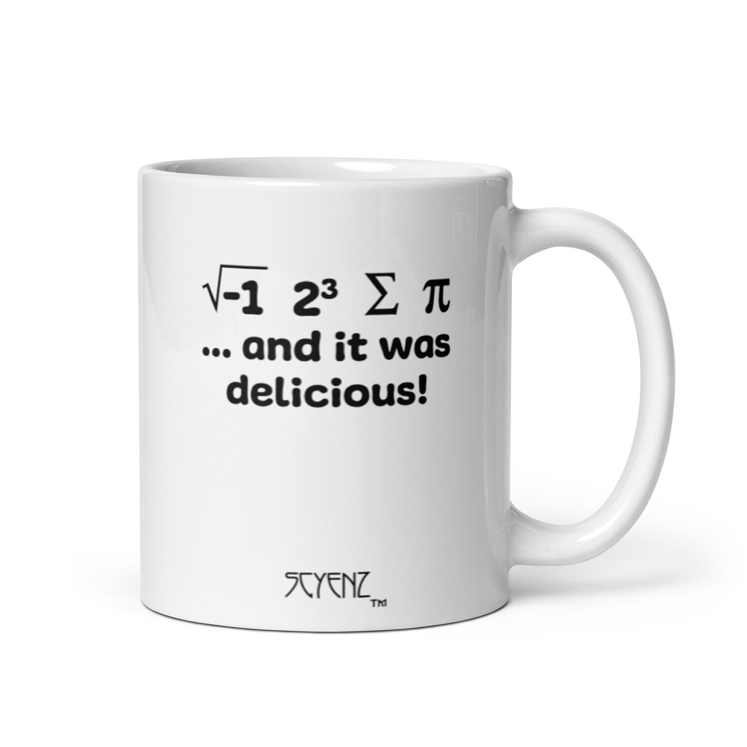 I_Eight_Sum_Pi SCYENZ White glossy mug - Science and Math Collection