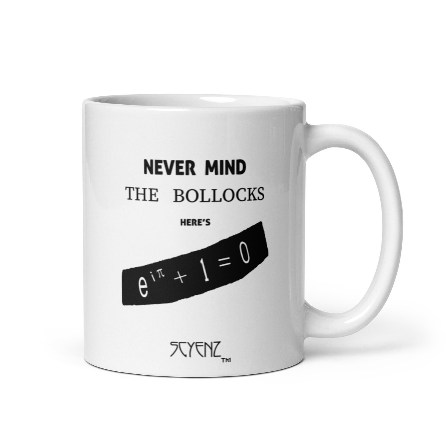 Never_Mind SCYENZ White glossy mug - Science and Math Collection - Euler&#39;s Identity, Size: 11oz