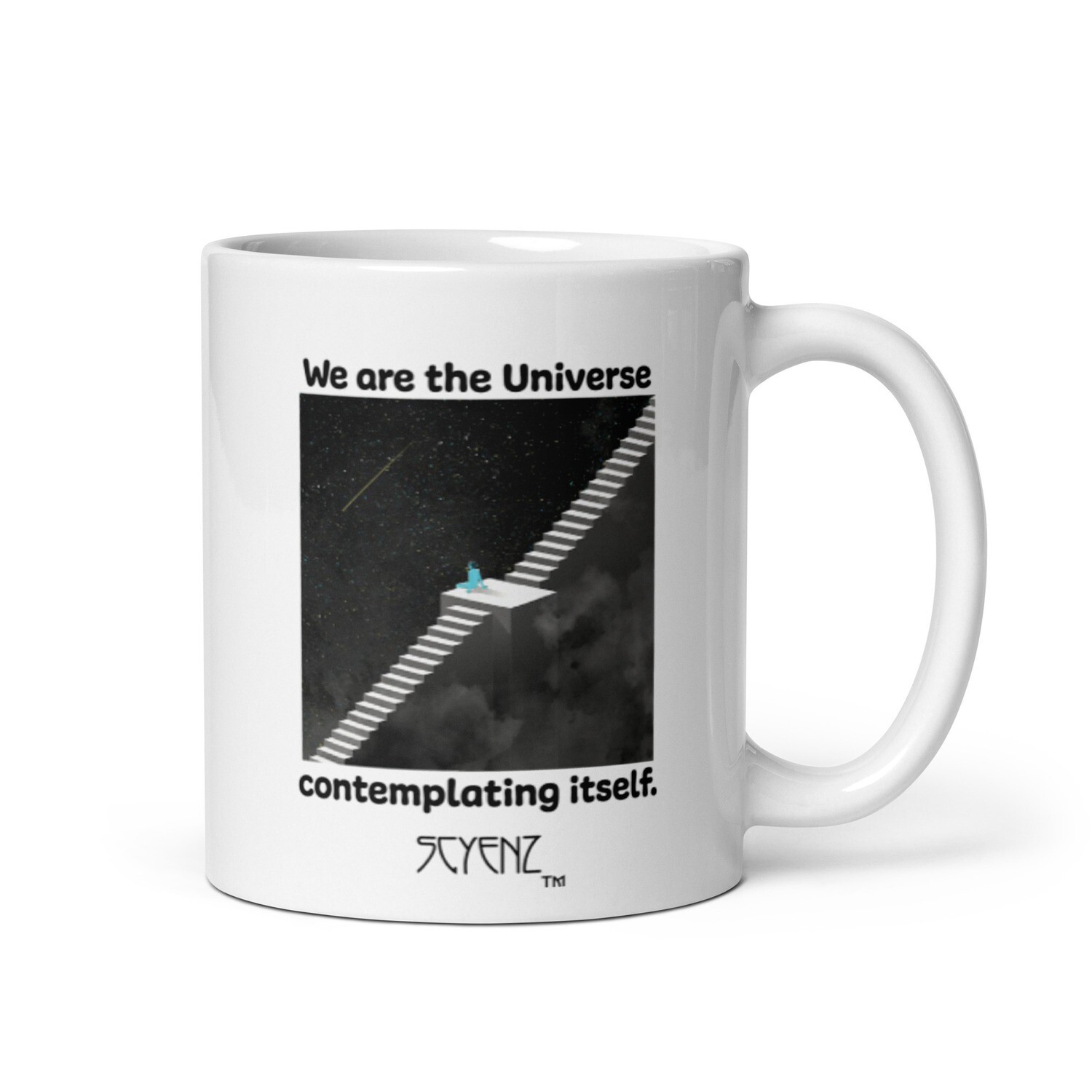 We_Are_the_Universe SCYENZ White glossy mug - Science and Math Collection