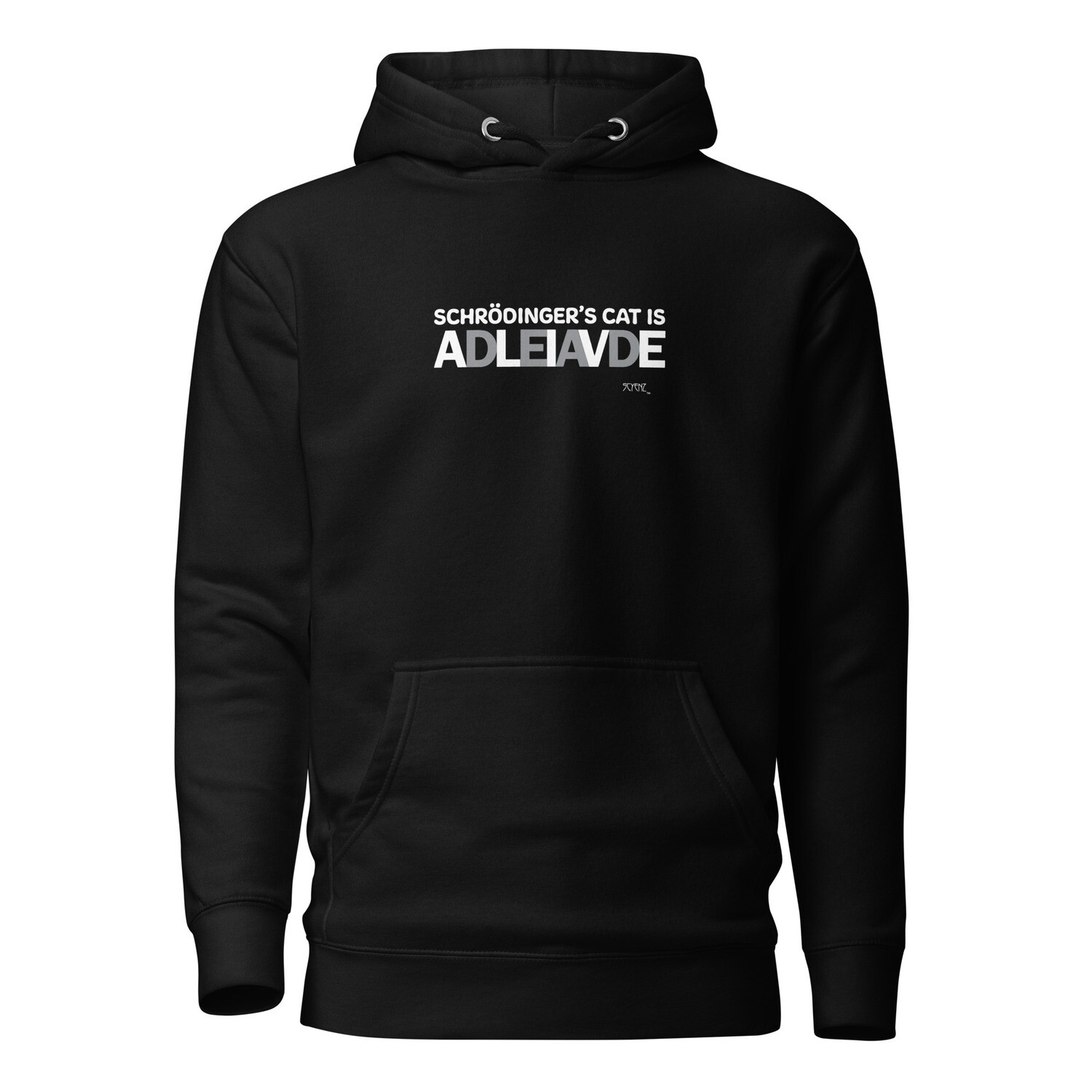 Schrödinger&#39;s_Cat_1 SCYENZ Unisex Hoodie - Science and Math Collection, Color: Black, Size: S