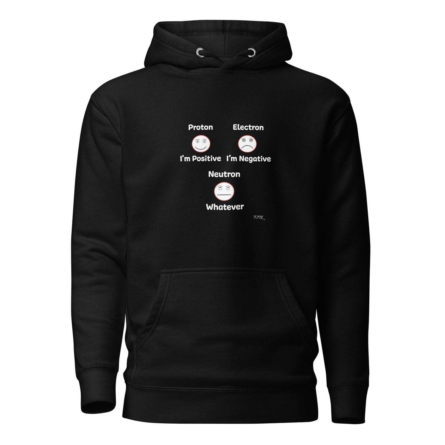 Neutron_Whatever SCYENZ Unisex Hoodie - Science and Math Collection, Color: Black, Size: S