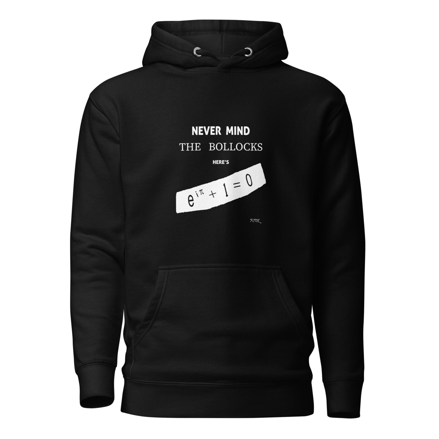 Never_Mind SCYENZ Unisex Hoodie - Science and Math Collection - Euler&#39;s Identity, Color: Black, Size: S