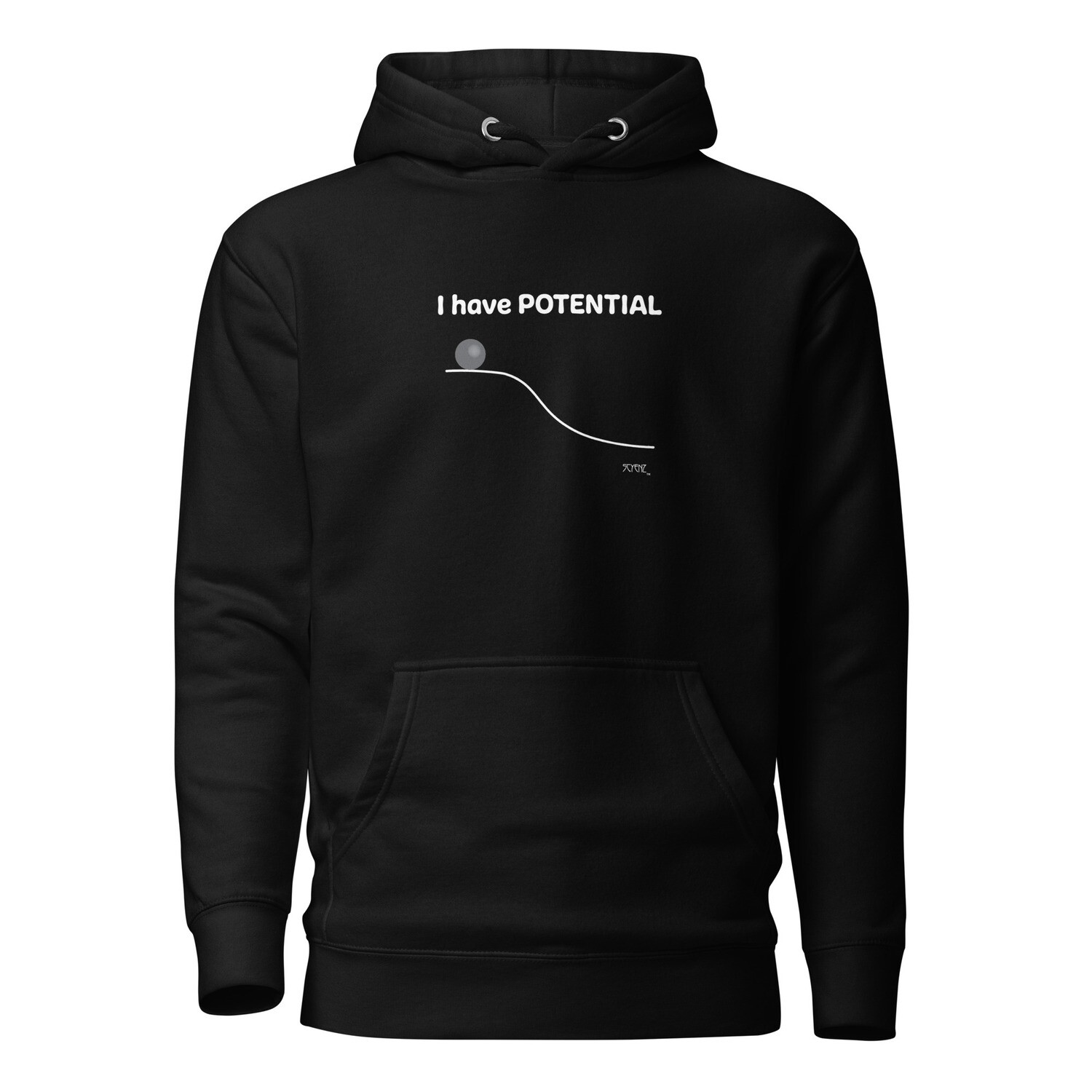 Potential SCYENZ Unisex Hoodie - Science and Math Collection, Color: Black, Size: S