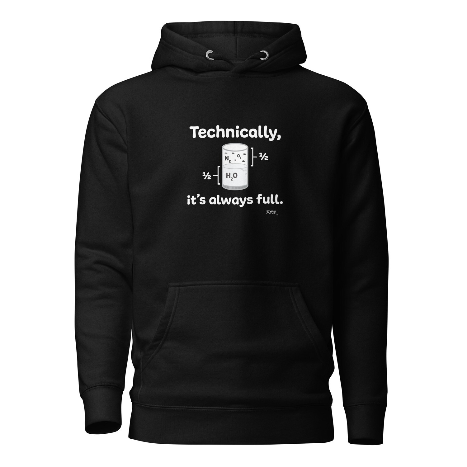 Technically_Full SCYENZ Unisex Hoodie - Science and Math Collection, Color: Black, Size: S