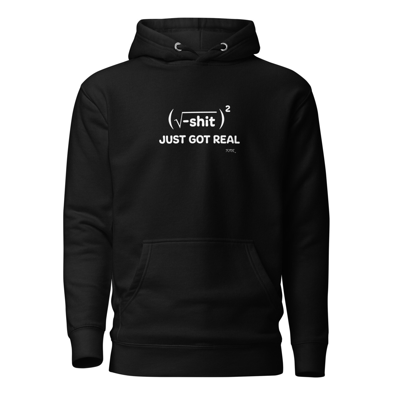 Just_Got_Real SCYENZ Unisex Hoodie - Science and Math Collection, Color: Black, Size: S