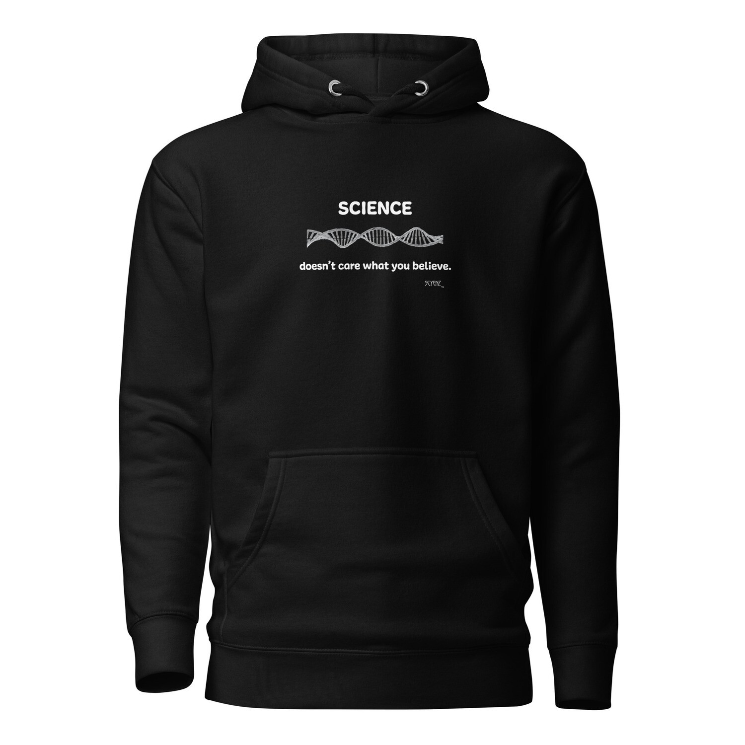 What_You_Believe_DNA_1 SCYENZ Unisex Hoodie - Science and Math Collection, Color: Black, Size: S