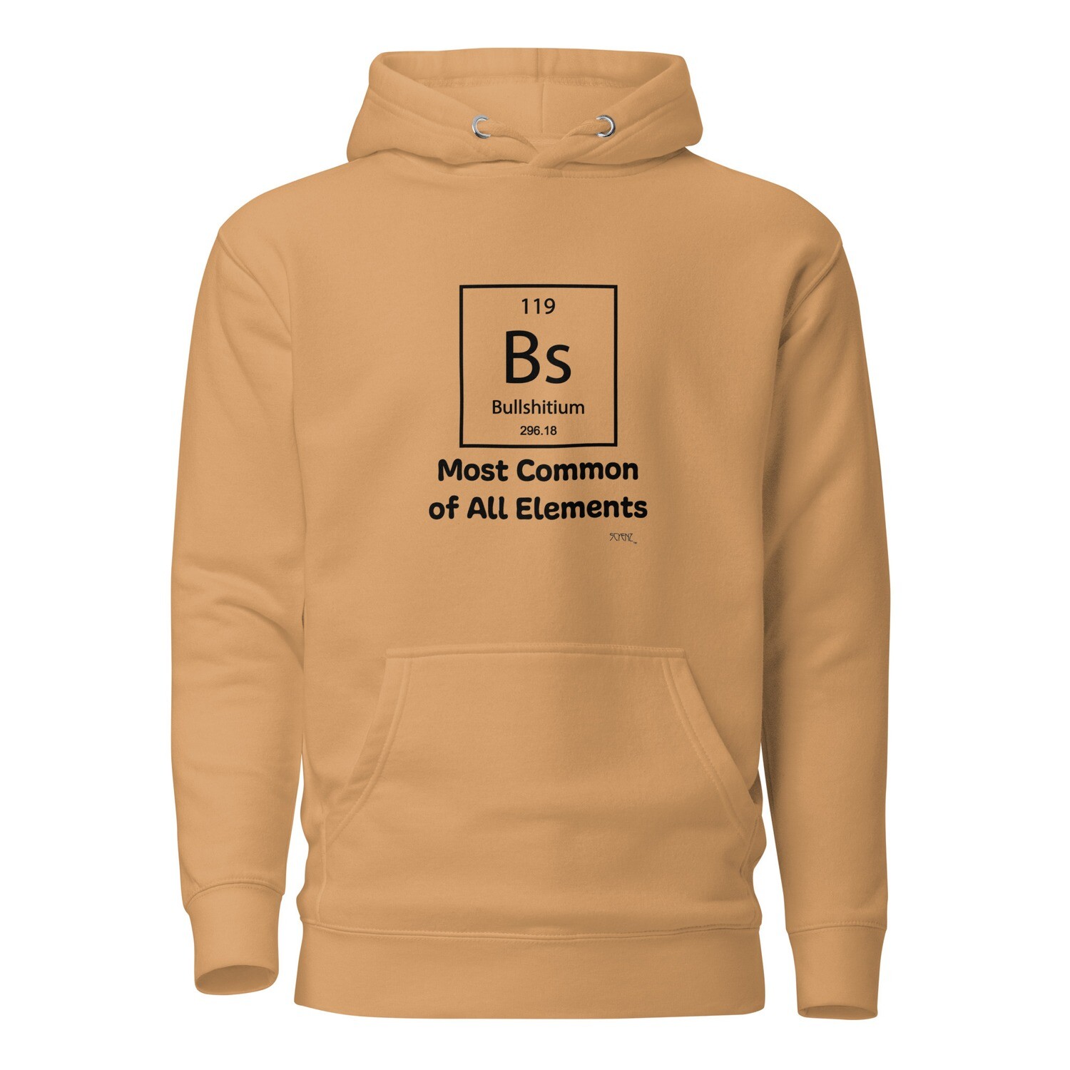 Bullshitium SCYENZ Unisex Hoodie - Science and Math Collection, Color: Khaki, Size: S