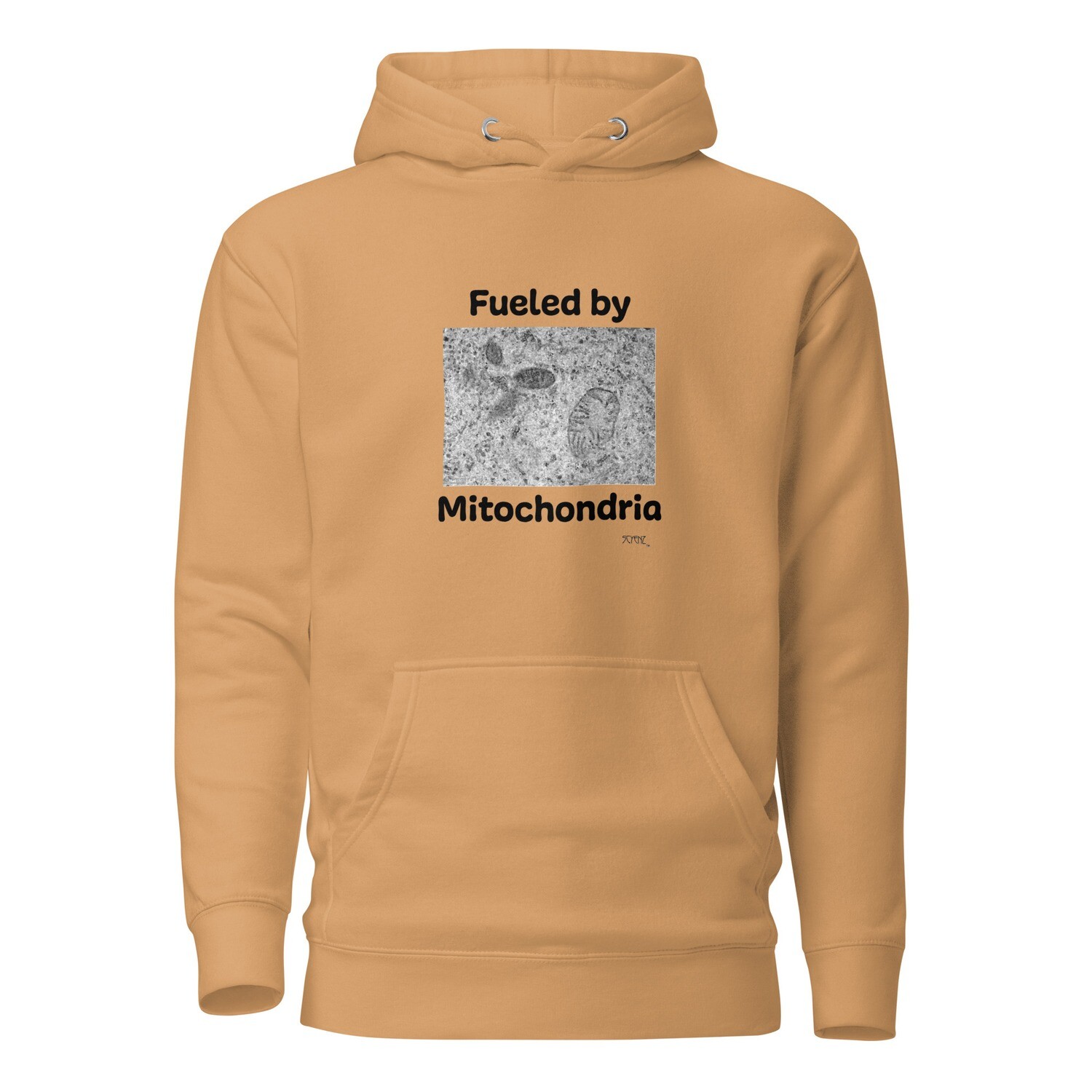 Mitochondria_1 SCYENZ Unisex Hoodie - Science and Math Collection, Color: Khaki, Size: S